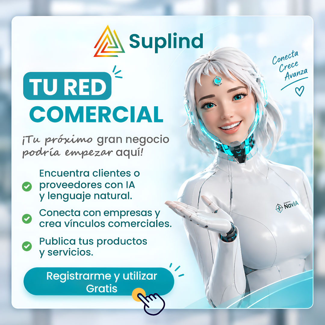 Suplind, tu red comercial. Regístrate y úsala gratis.